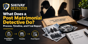 Read more about the article What Does a Post Matrimonial Detective Do? Process, Timeline, and Final Report